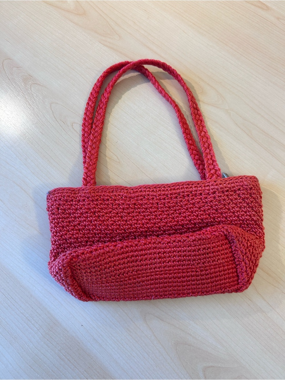 The Sak Red Crochet Small Shoulder Bag